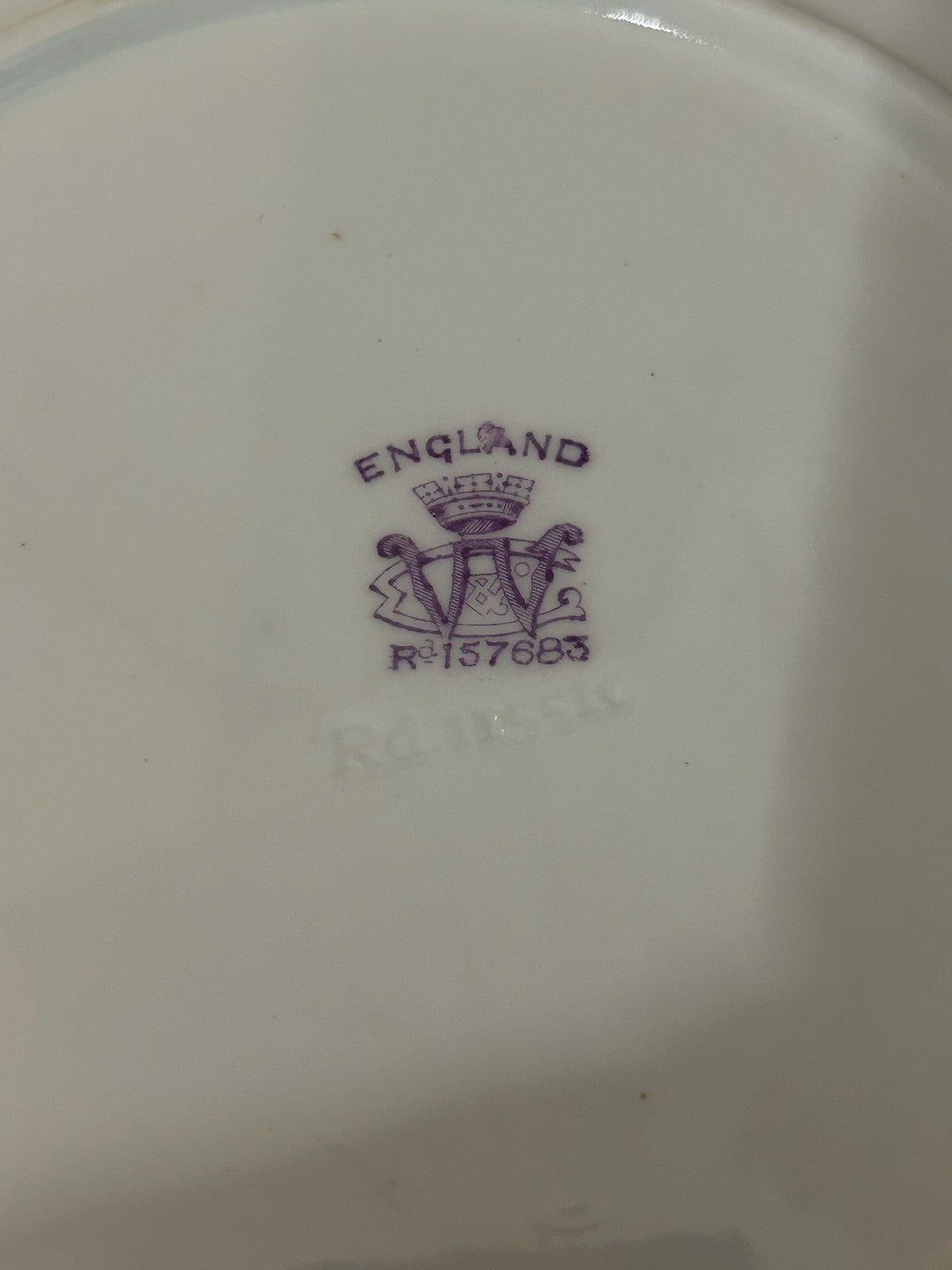 Antique Wileman & Co Foley Scalloped Dish Lilac Floral Sprays Rd 157683 c18903