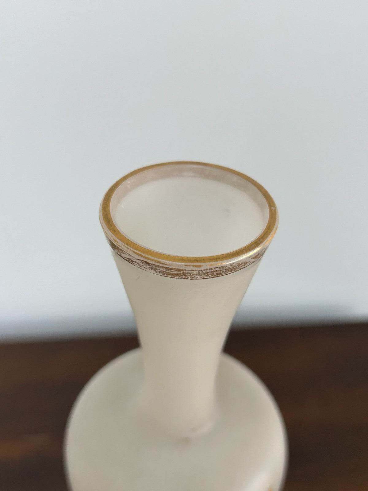 Antique Bohemian Opaline Glass Vase Black Cameo Gilt Sunburst6