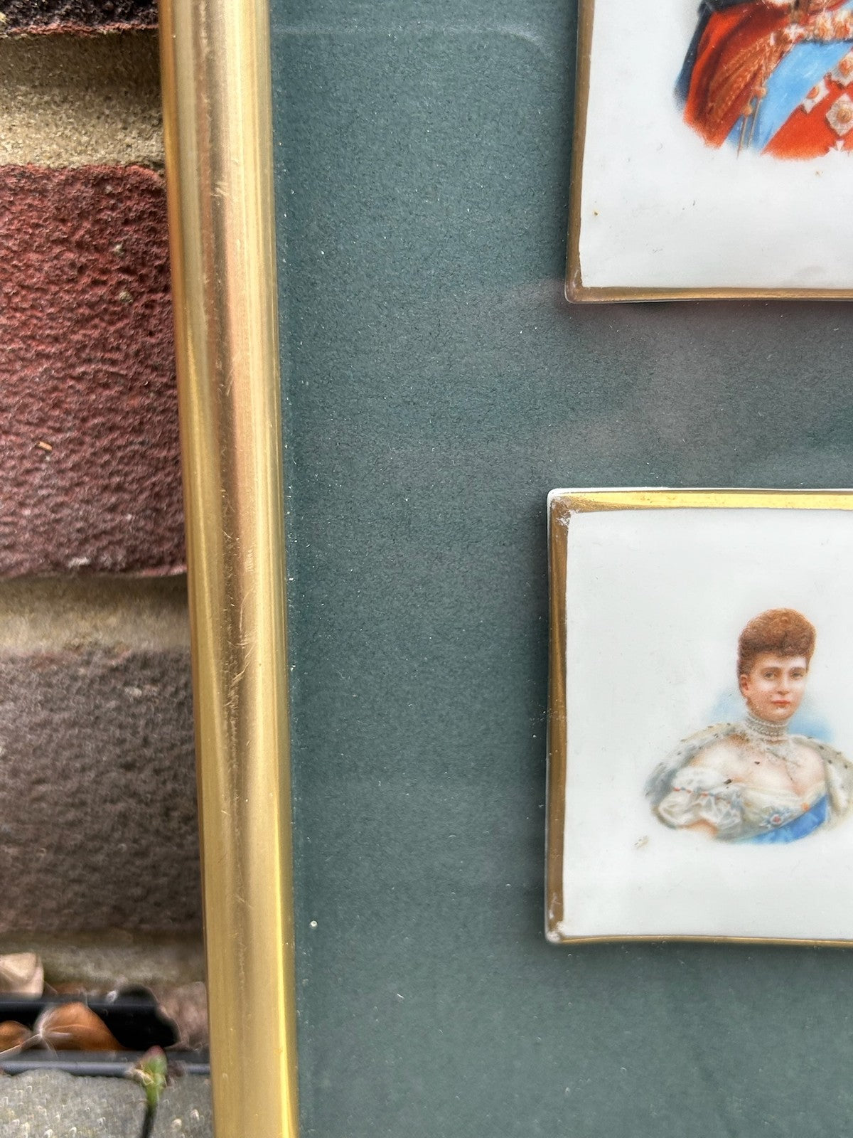 Edward VII & Queen Alexandra Antique Porcelain Portrait Plaques Pair Rare3