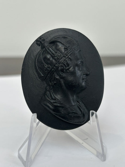 Wedgwood Black Basalt Portrait Medallion No.32 George I Kings of England c.18000