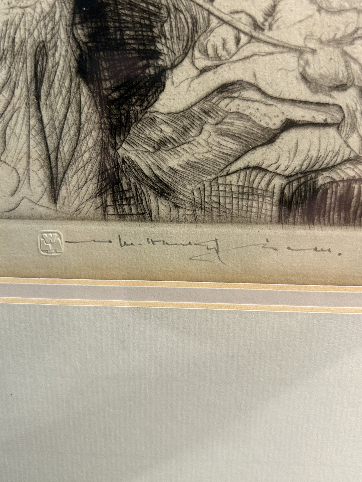 William LeeHankey — Drypoint Etching — Grandmother and Child6