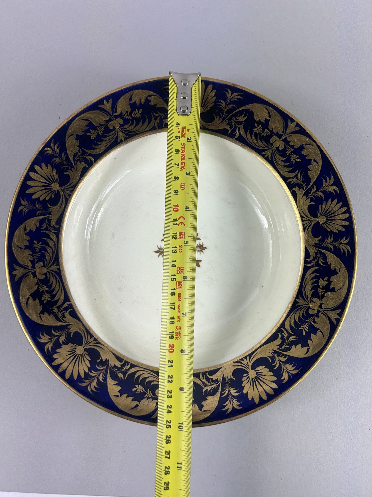 Early Royal Crown Derby cobalt and gilt soup plate c.1810
