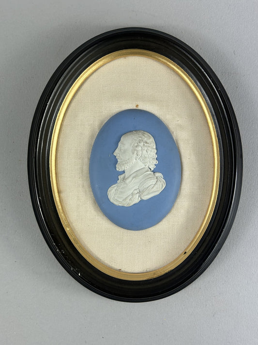 Framed Wedgwood Style Jasperware Shakespeare Portrait Plaque