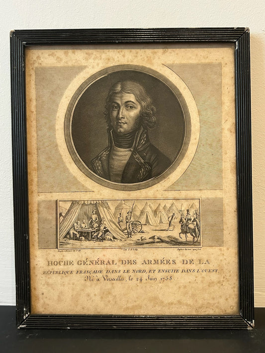 General Hoche French Revolution Aquatint Portrait Levachez 1800 Framed0