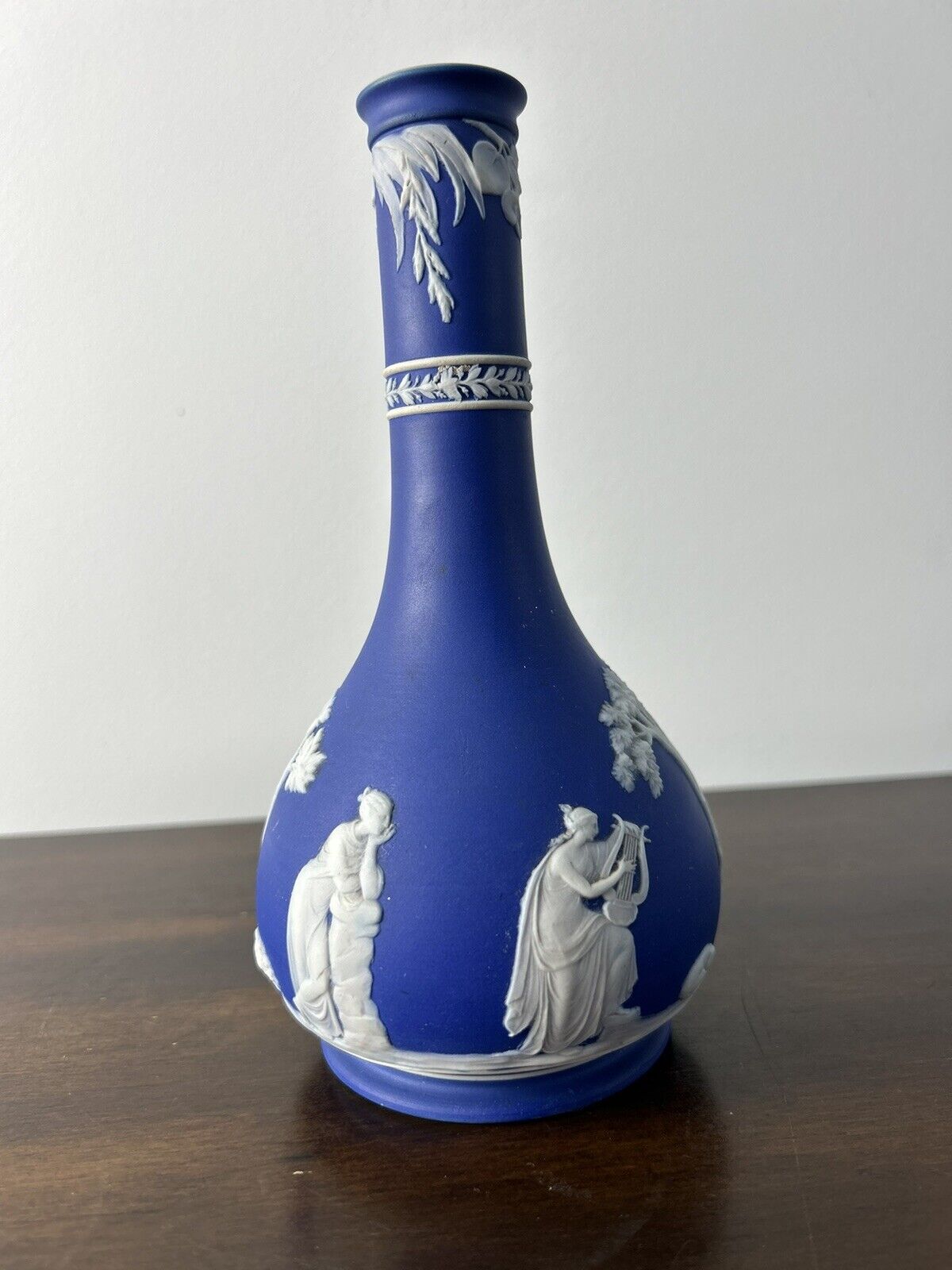 Wedgwood Jasperware Blue Decanter Bottle Possible Vase