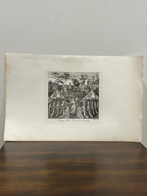 Antique 18th Century Engraving Henry V His Queen & Family by Charles Grignion