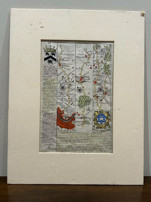 Antique Owen Bowen Britannia Depicta Road Map Kent Maidstone Leeds Castle