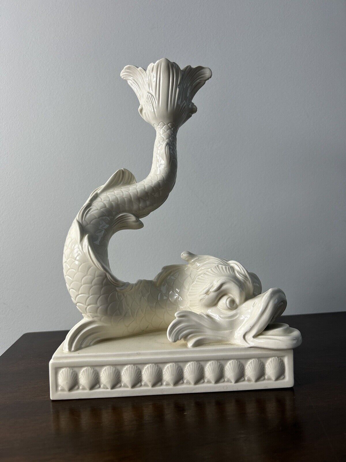 Wedgwood Dolphin Candlestick Creamware