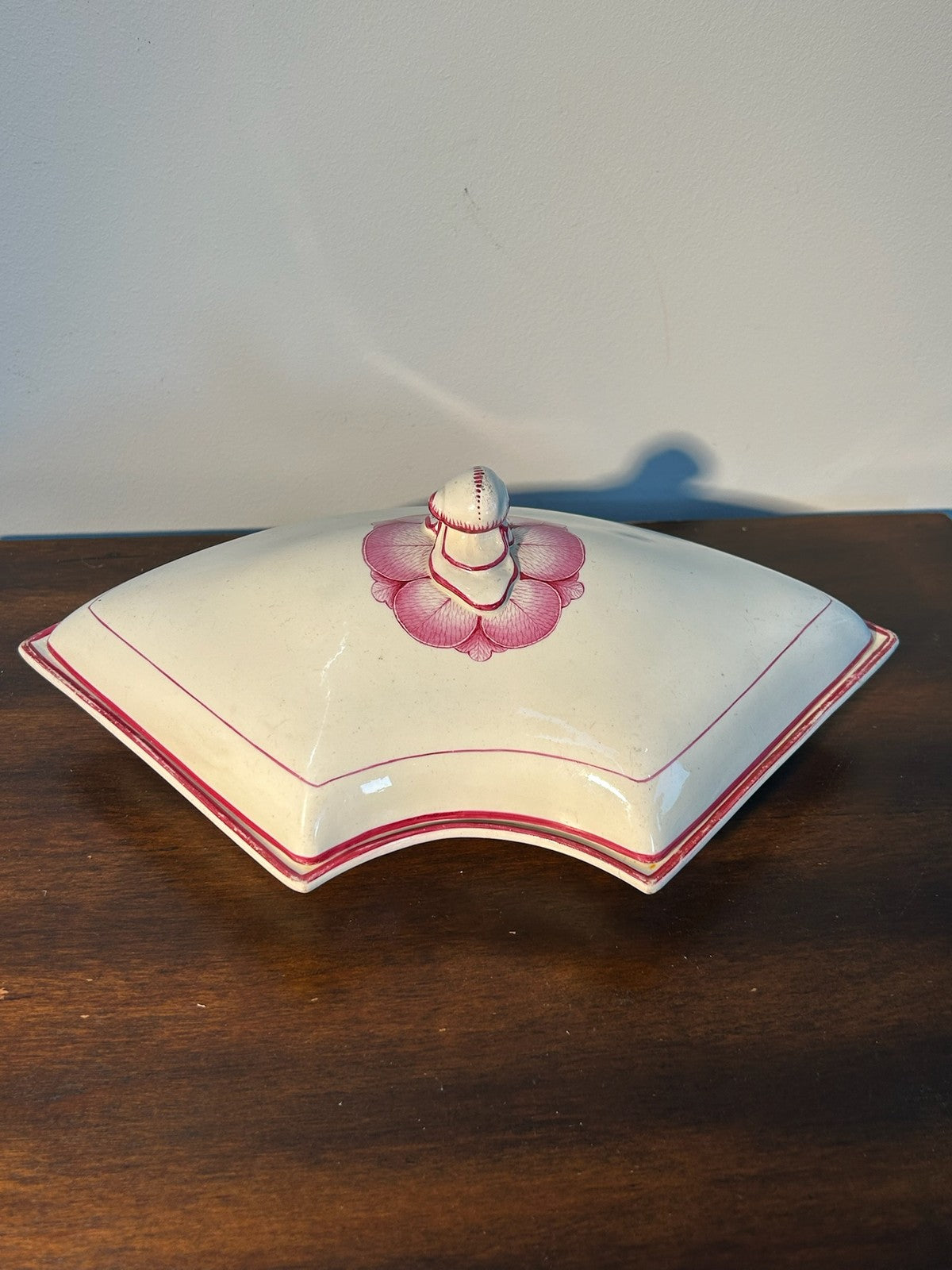 Early 19th Century Creamware Supper Set Segments Pink Floral A/F0