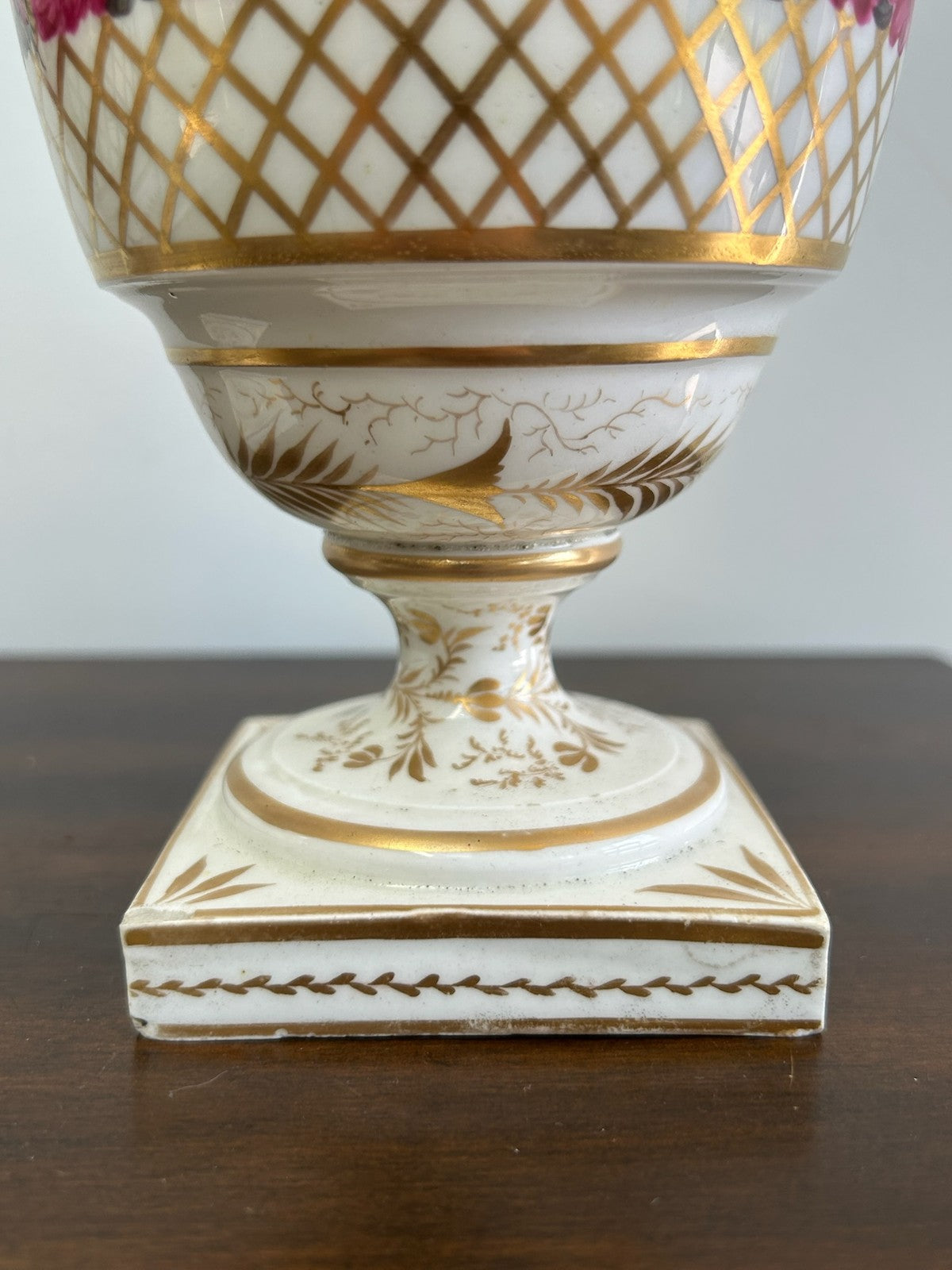 Pair Royal Crown Derby Hand Painted Porcelain Vases Antique English Marks4