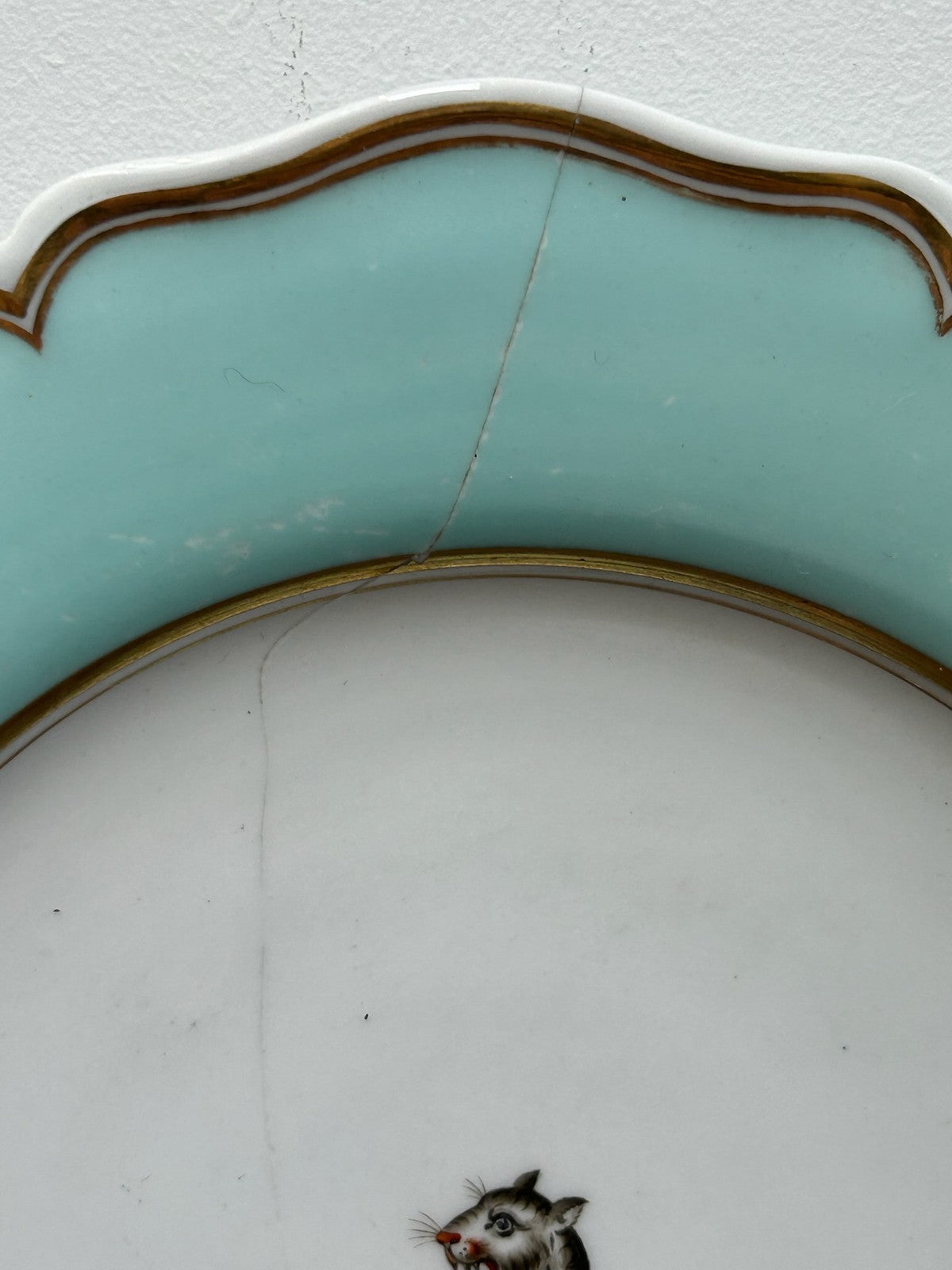 Flight Barr & Barr Worcester Crested Plate Turquoise Border Gilt c.18202