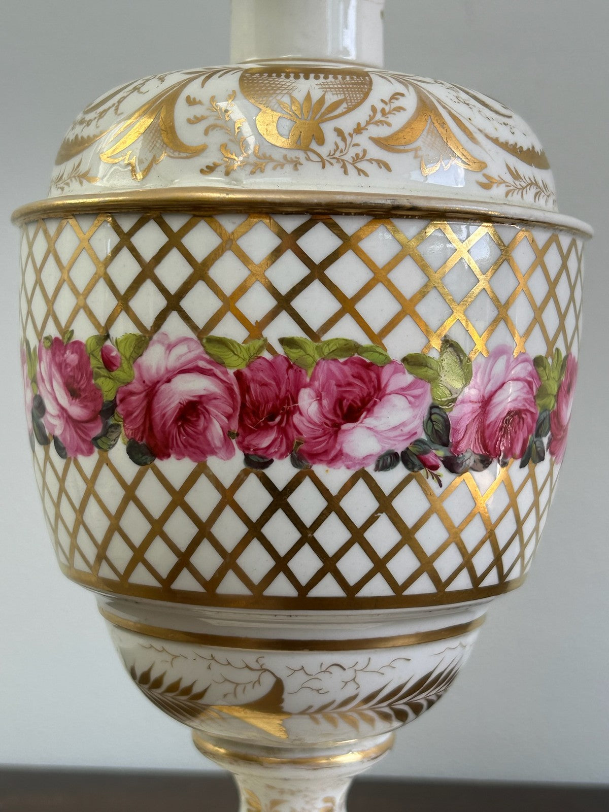 Pair Royal Crown Derby Hand Painted Porcelain Vases Antique English Marks15