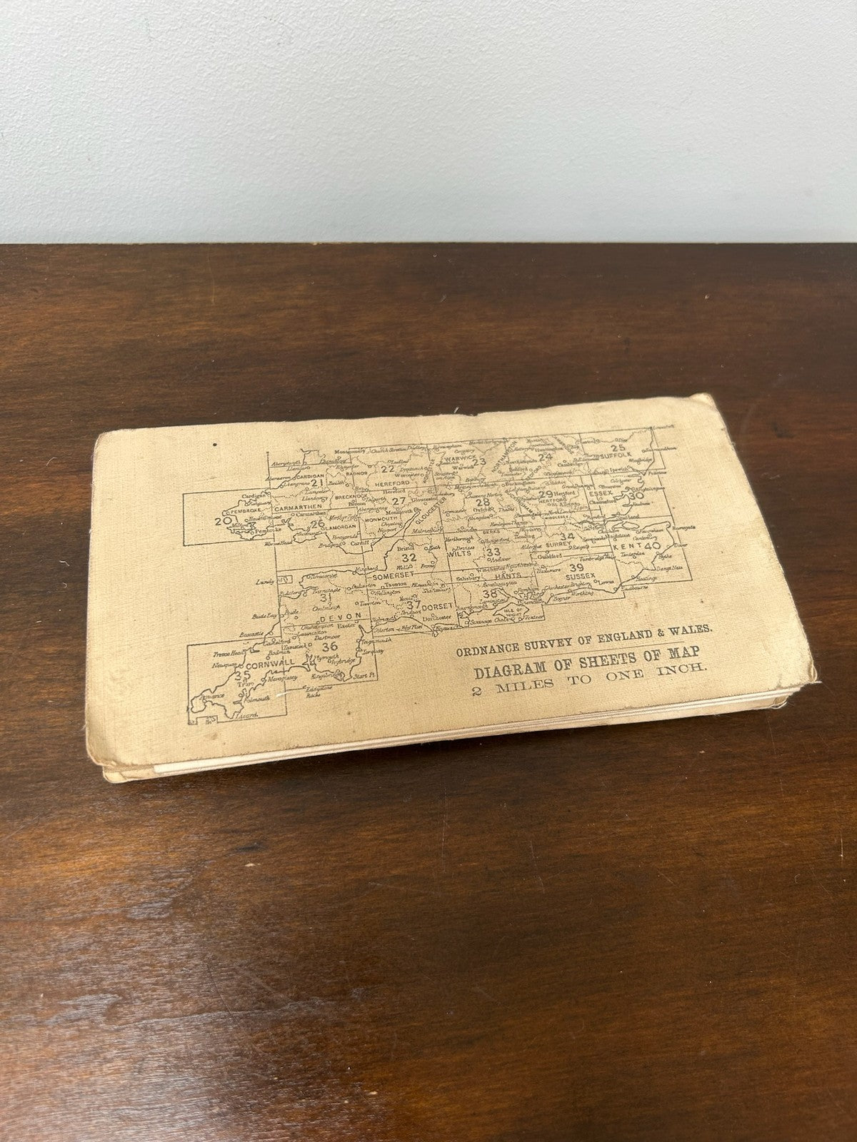 Antique Ordnance Survey One Inch Folding Map London c.19101