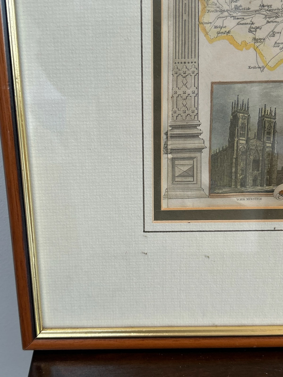 Antique Robert Morden Hand Coloured County Map Engraving Framed6