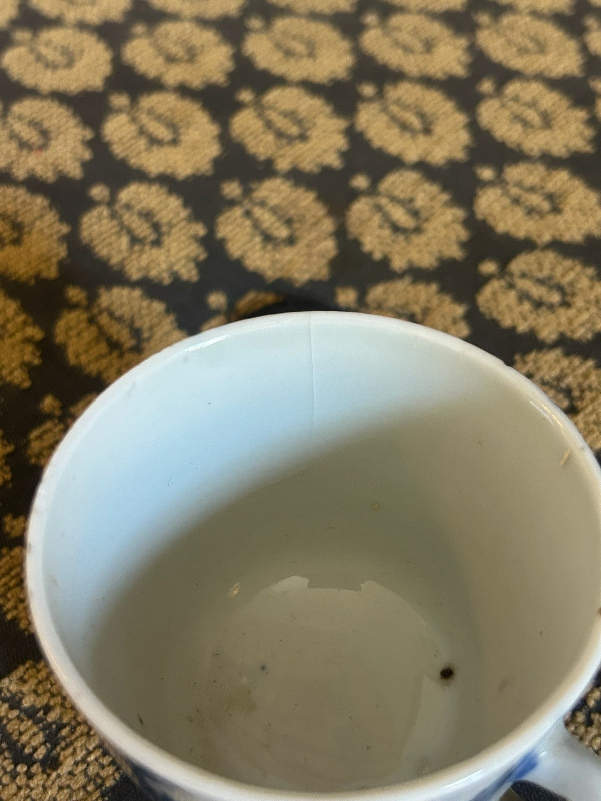 Antique Chinese Export Style Blue and White Porcelain Cup Landscape Pattern16