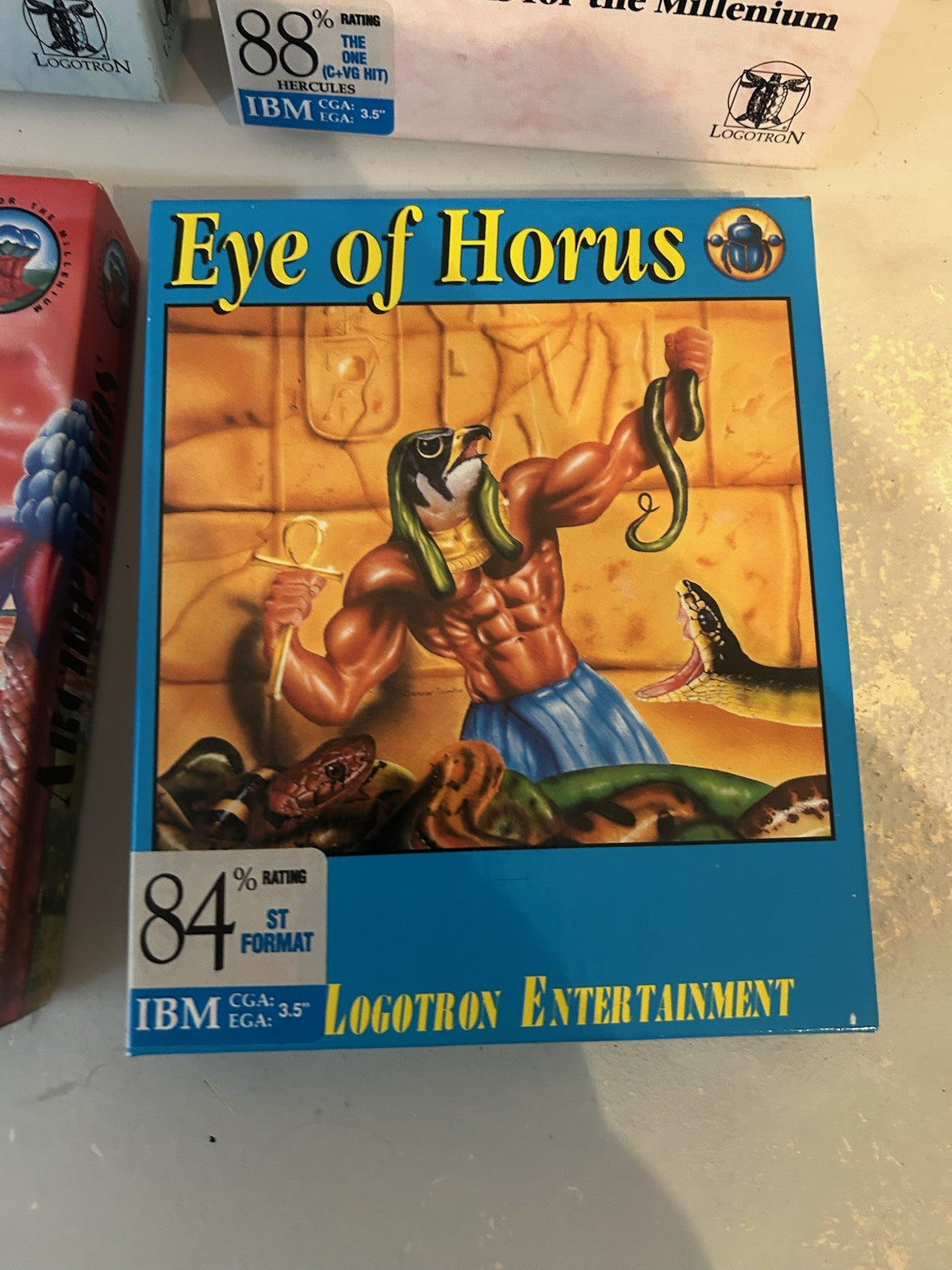 Logotron Big Box PC Games x4 StarRay Star Goose Archipelagos Eye of Horus IBM4