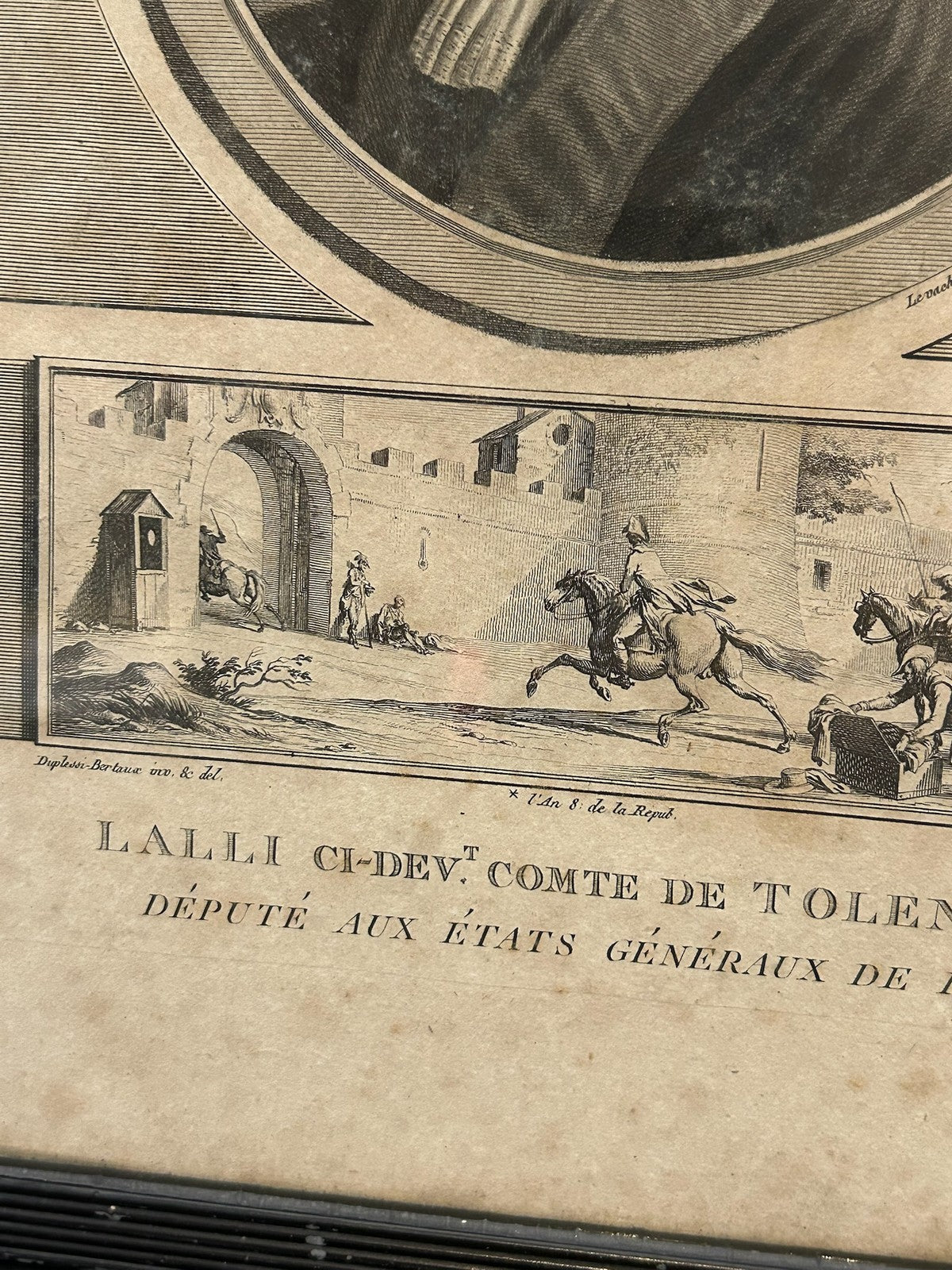 Lally Tollendal Deputy 1789 French Revolution Aquatint Levachez 1800 Framed2