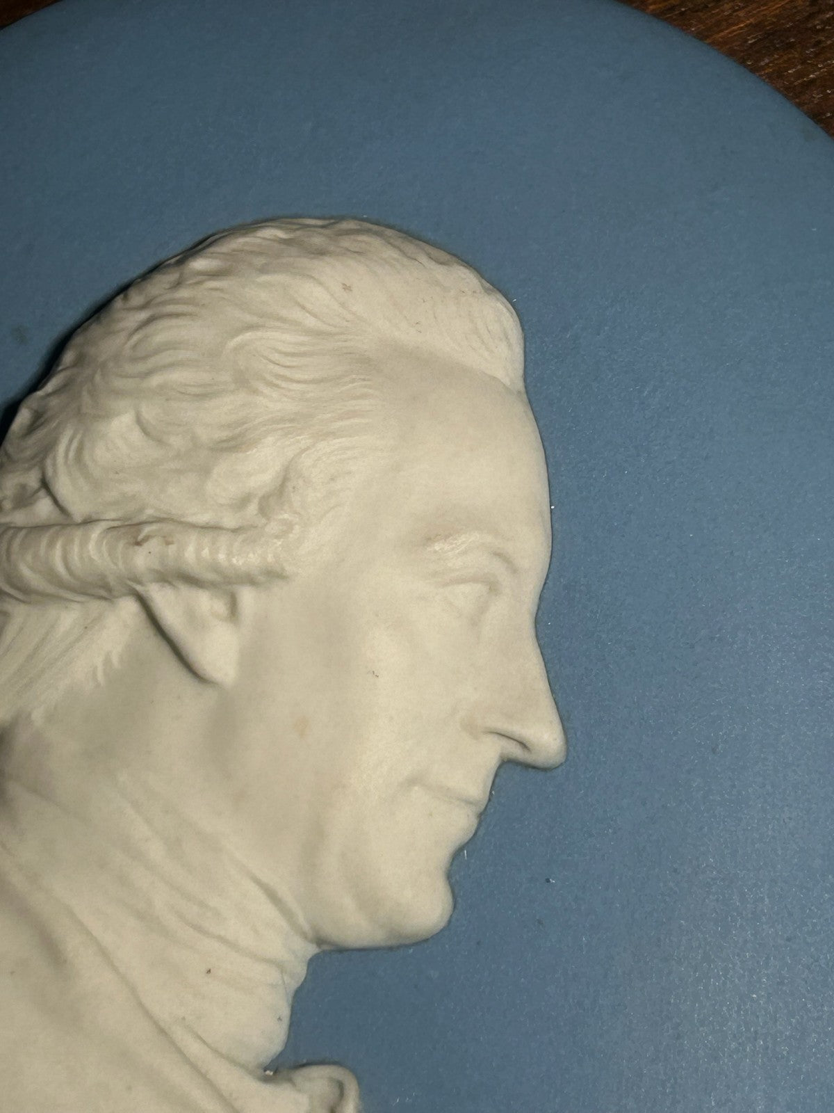 Antique 18thC Wedgwood Jasper Portrait Medallion William Herschel Flaxman 17834