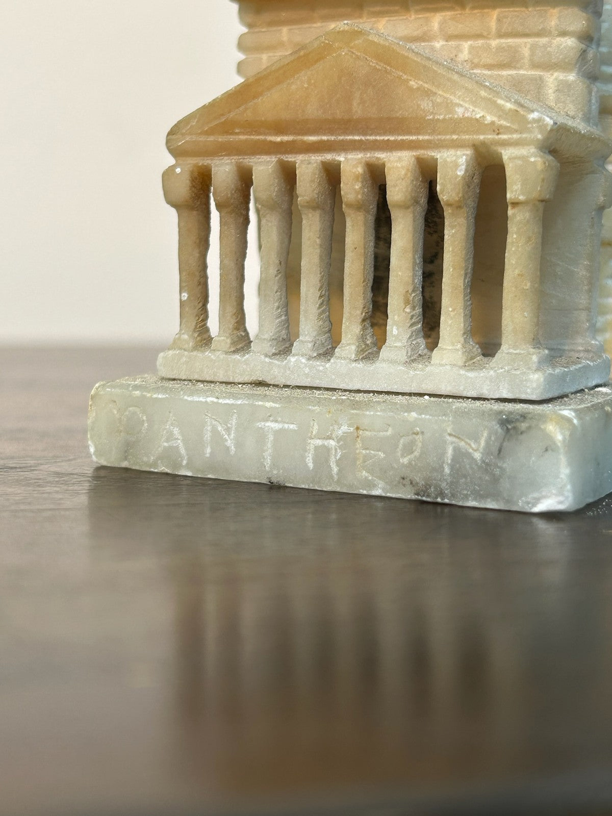 Grand Tour Carved Alabaster Model of the Pantheon Rome on Marble Base10