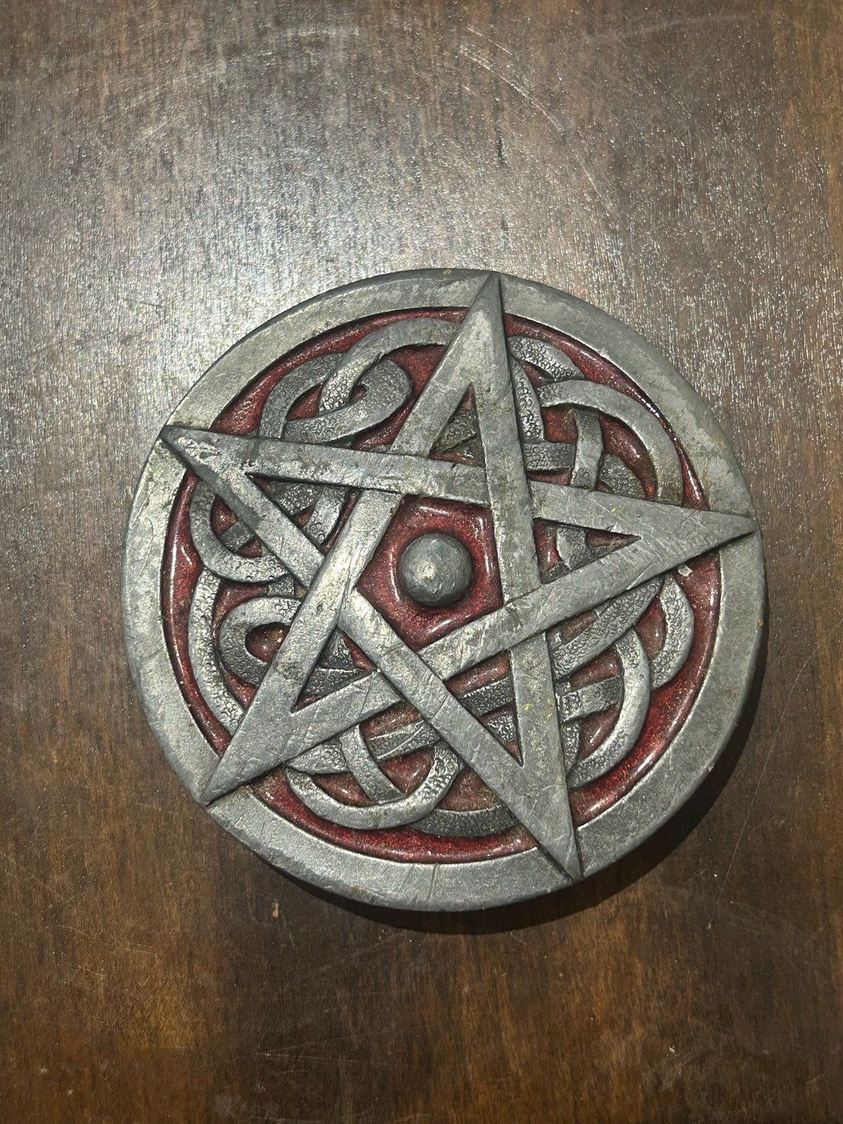 Bergamot Pewter Pentagram Celtic Knot Belt Buckle Tanside England 19900