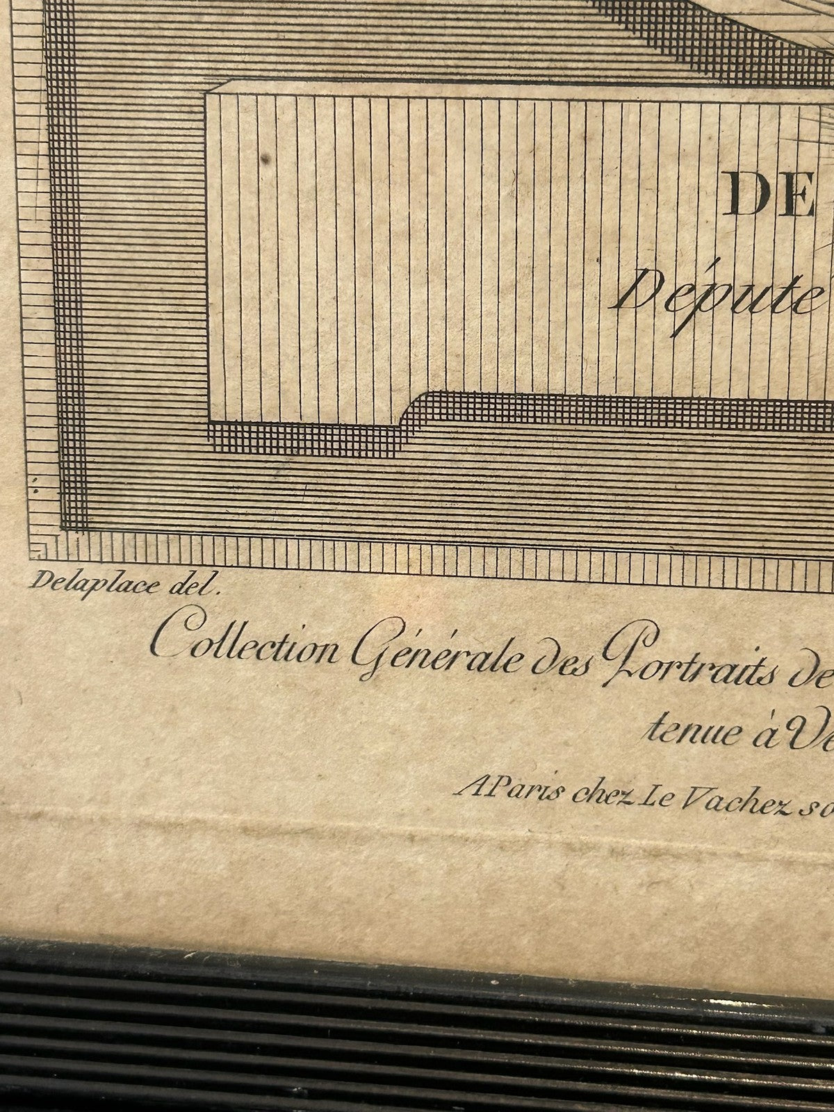 Robespierre Deputy of Artois 1789 Antique Engraving Portrait Le Vachez Framed2