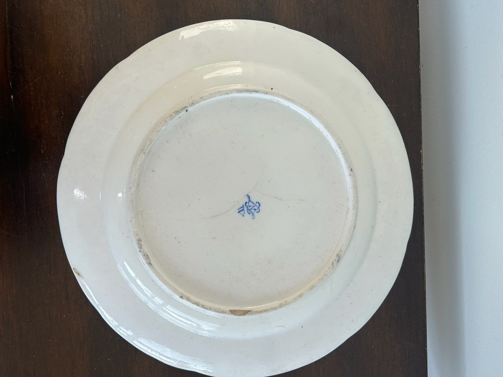 Sevres 18th C Hand Painted Floral Plate Blue 'N' Date Mark 1766 24cm7