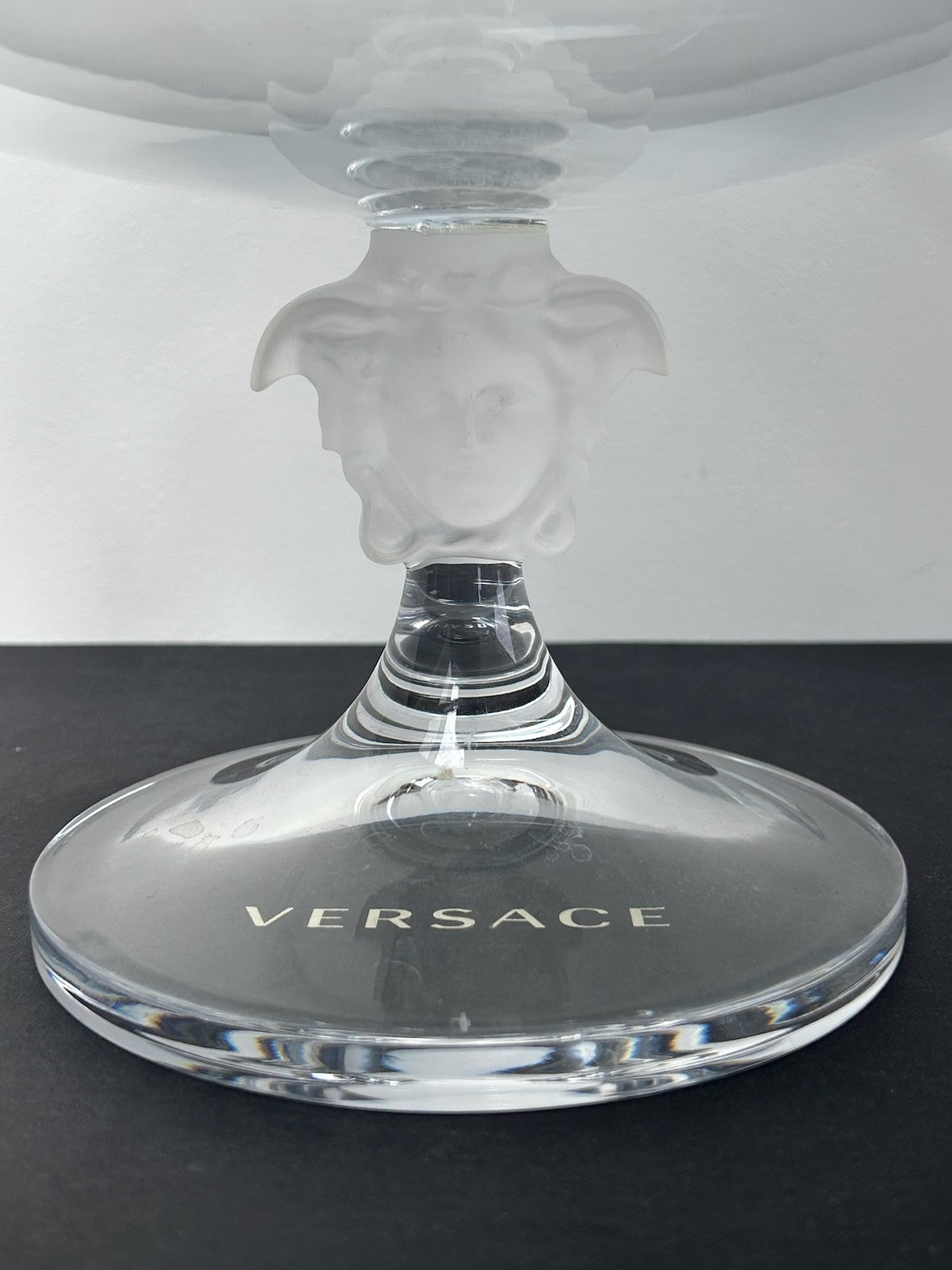 Rosenthal Versace Medusa Lumiere Crystal Footed Bowl Boxed 33cm0