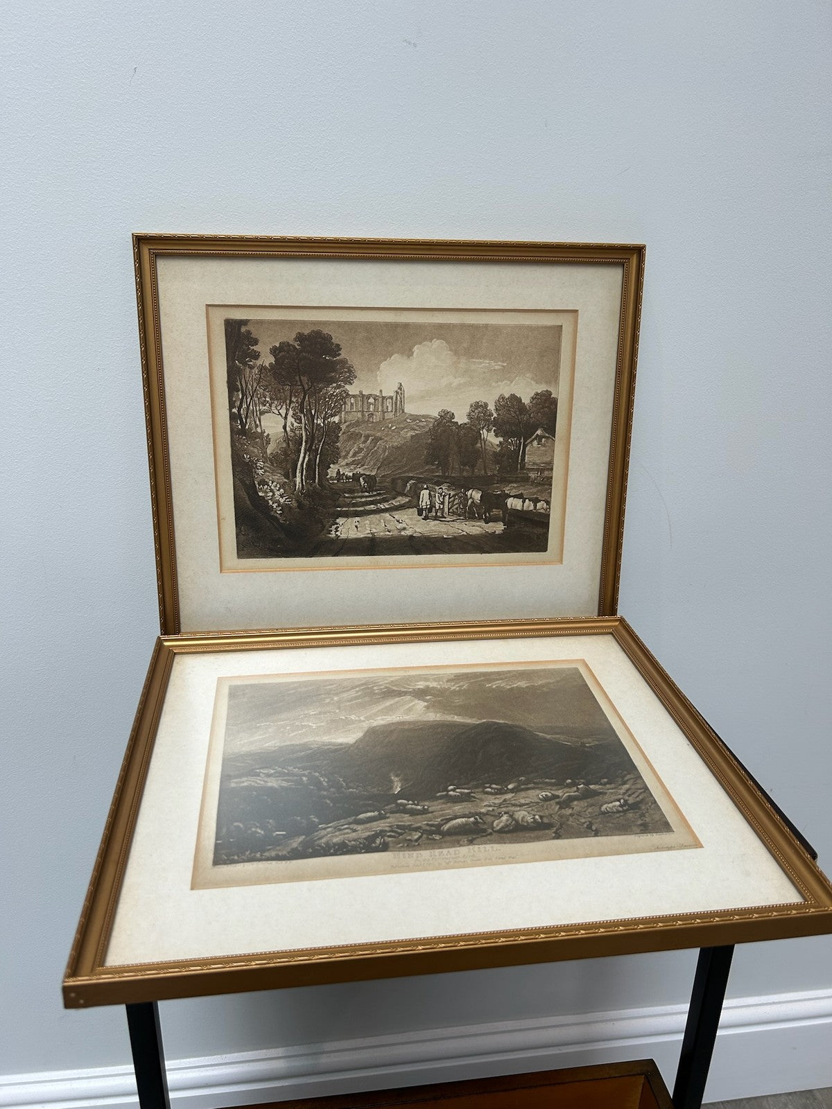 Pair Turner Liber Studiorum Autotype Facsimiles Hind Head & St Catherines Hill8