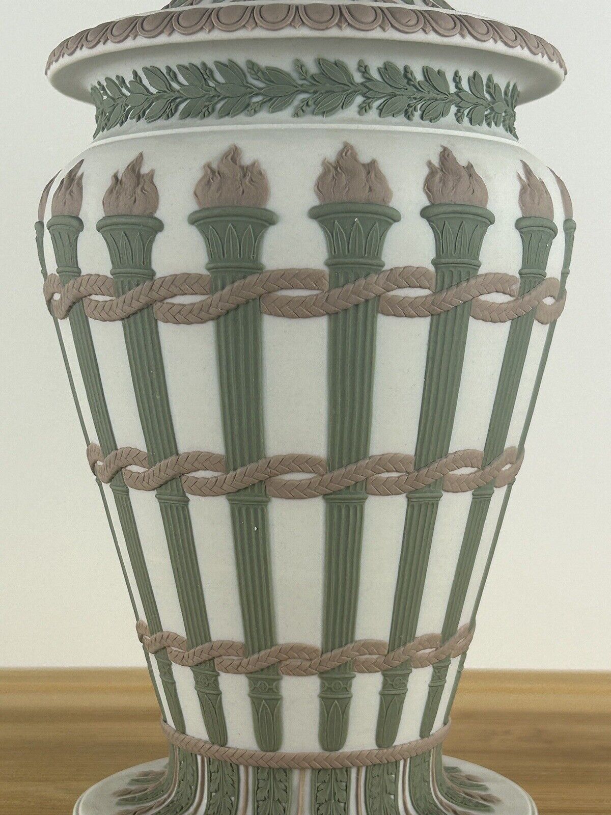 Wedgwood tricolour jasperware torch vase tricolor 19th century