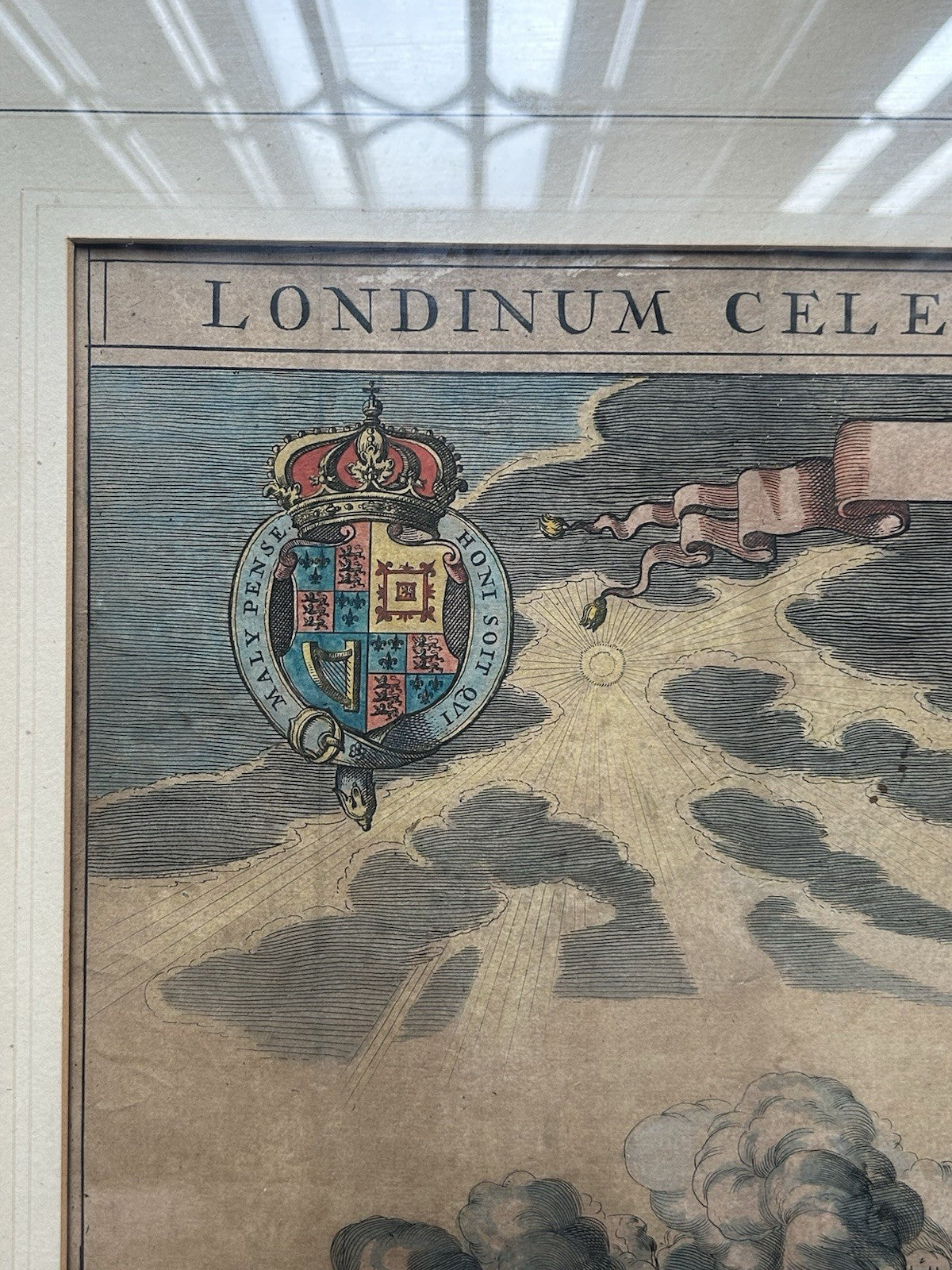 Rare 17thC Justus Danckerts London Great Fire 1666 Hand-Coloured Map2