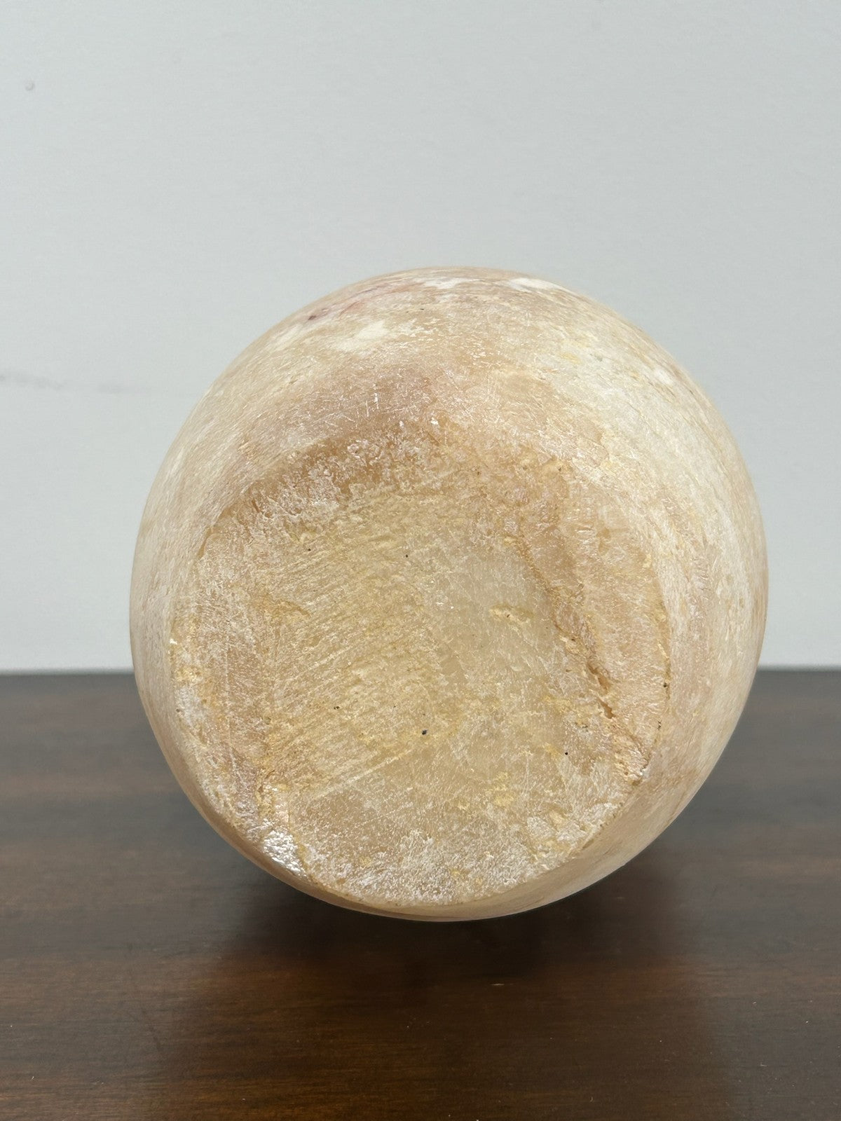 Egyptian Alabaster Hand Carved Vessel Urn Vase 15.5cm Antique Style7