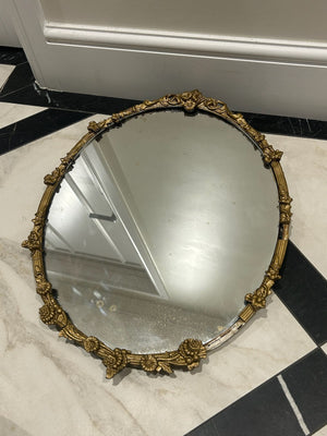 Antique Victorian Gilt Gesso Mirror Foxed Glass for Restoration 50x40cm