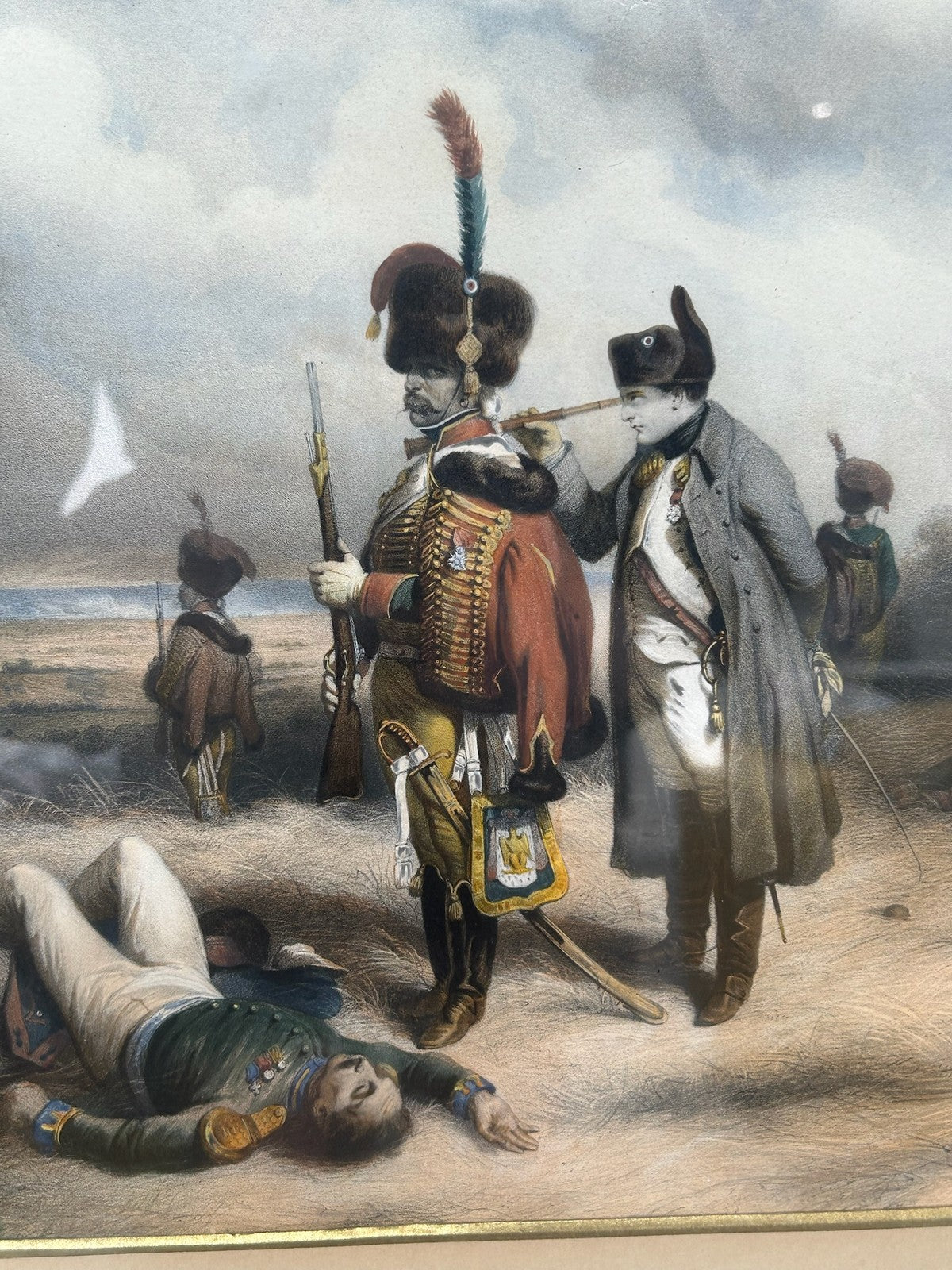 Desmaisons after Bellange Napoleonic Imperial Guard Grenadiers Lithograph Framed2