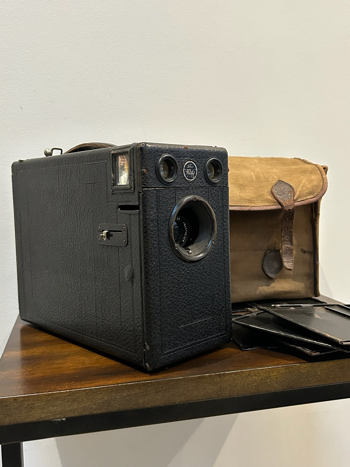 Antique Butcher Midg Falling Plate Camera Aldis Uno F.7.7 Anastigmat Case Plates2