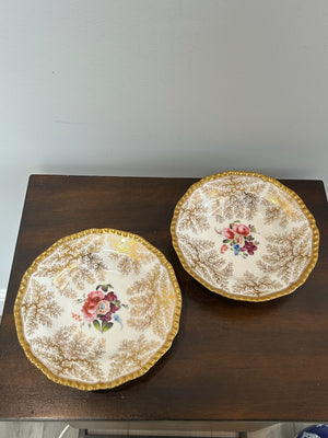 Pair Flight Barr Barr Worcester Porcelain Dessert Plates c.1825 Unmarked