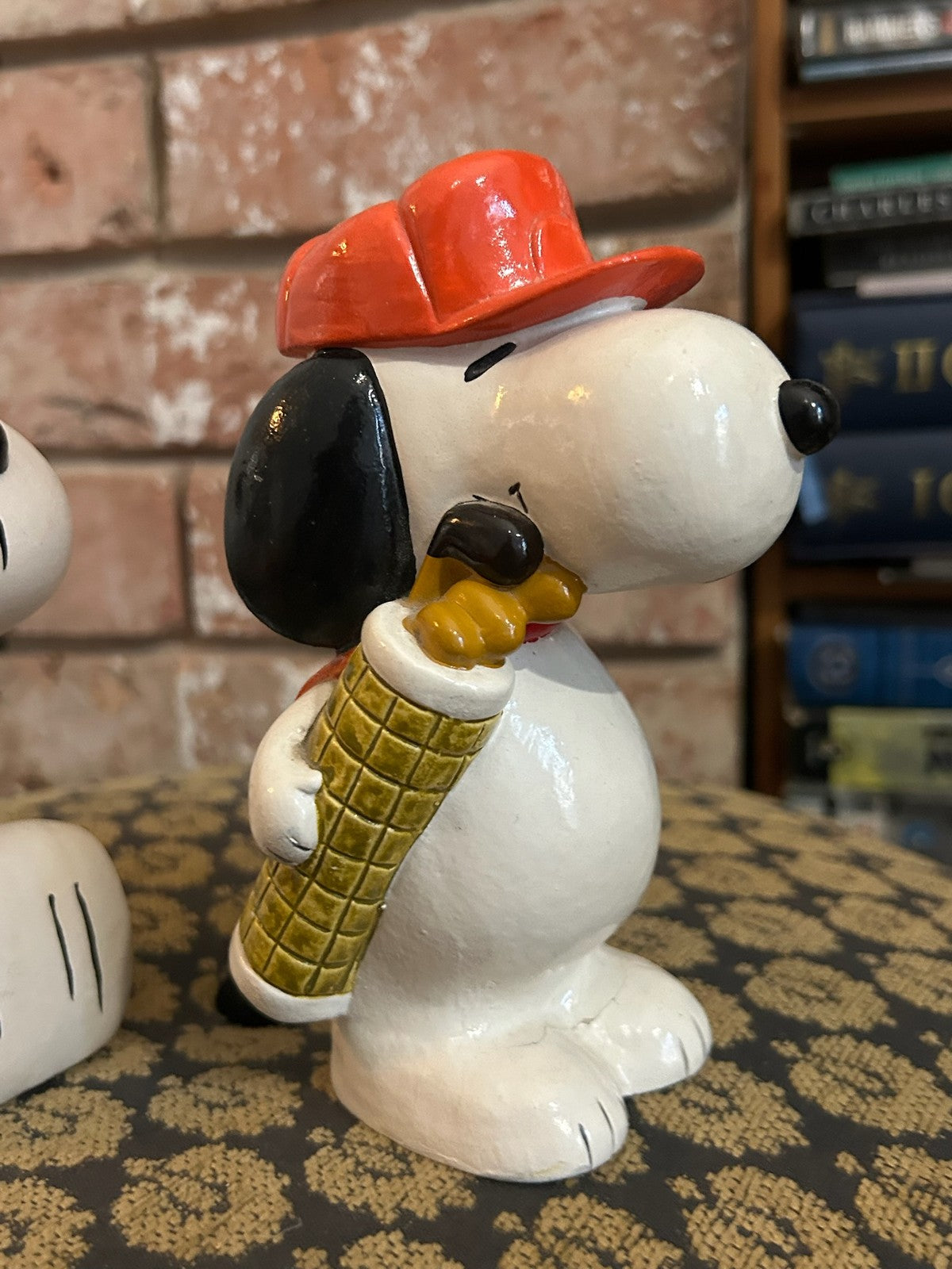Two Vintage Snoopy Ceramic Money Boxes Peanuts United Feature Syndicate 19661