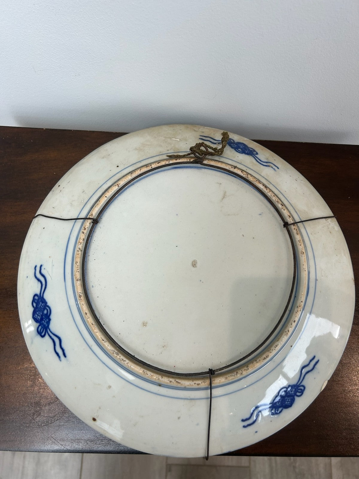 Japanese Blue & White Mount Fuji Landscape Plates A/F Rim Chip4