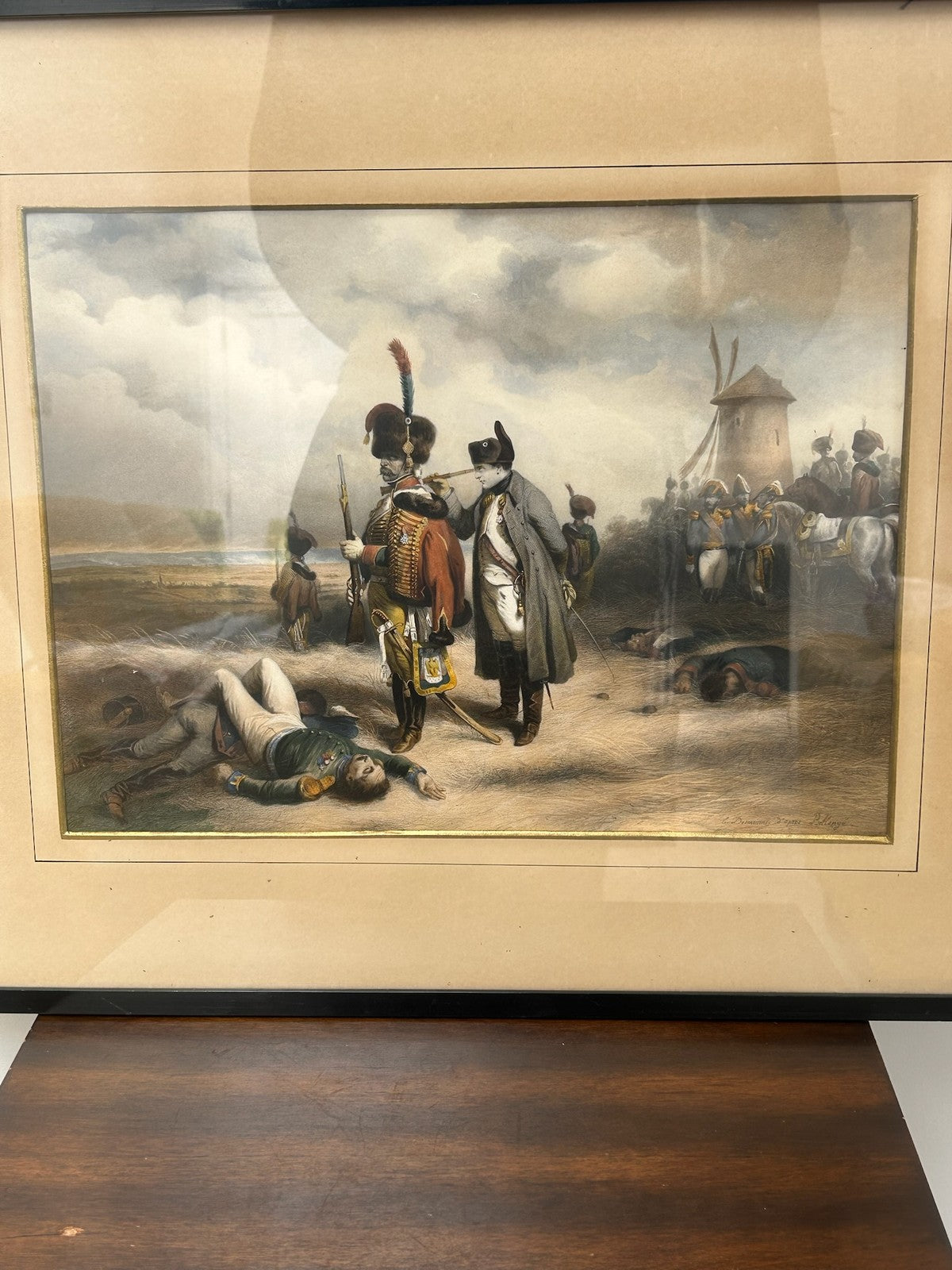 Desmaisons after Bellange Napoleonic Imperial Guard Grenadiers Lithograph Framed1