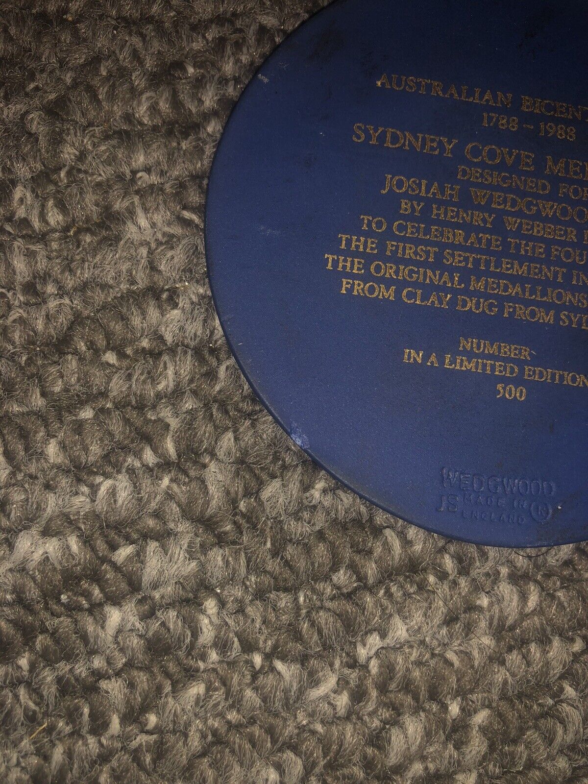 Wedgwood Australian Bicentenial - Sydney Cove Medallion LE 500