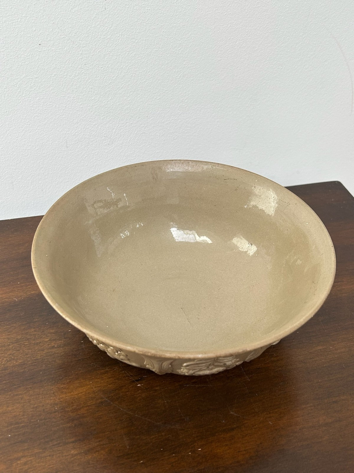Wedgwood Drabware Caneware Relief Bowl Classical Figures Rare Form 19cm1