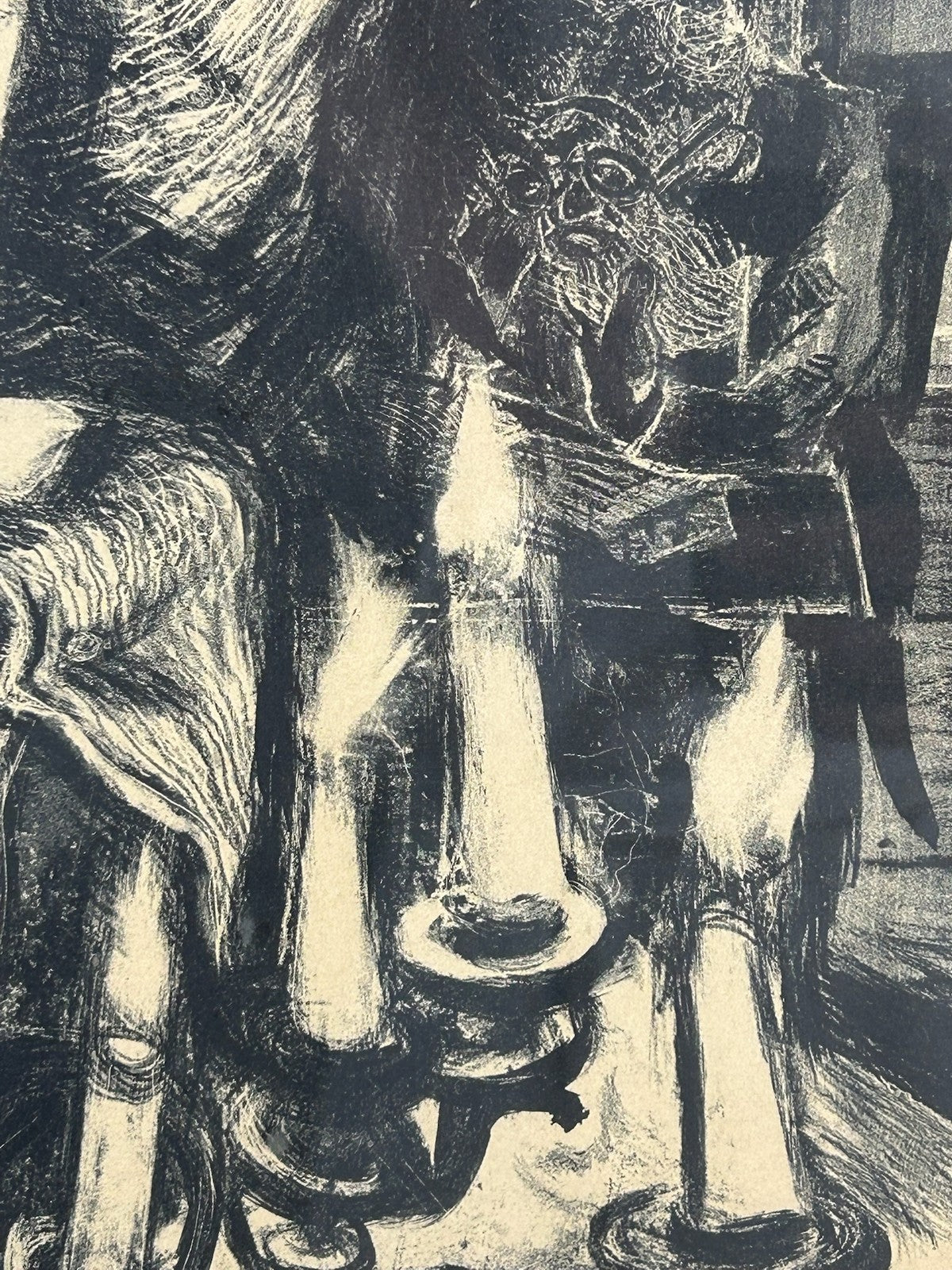 Nan Lurie Pencil Signed Lithograph Figure With Candle 1930s WPA Social Realism7