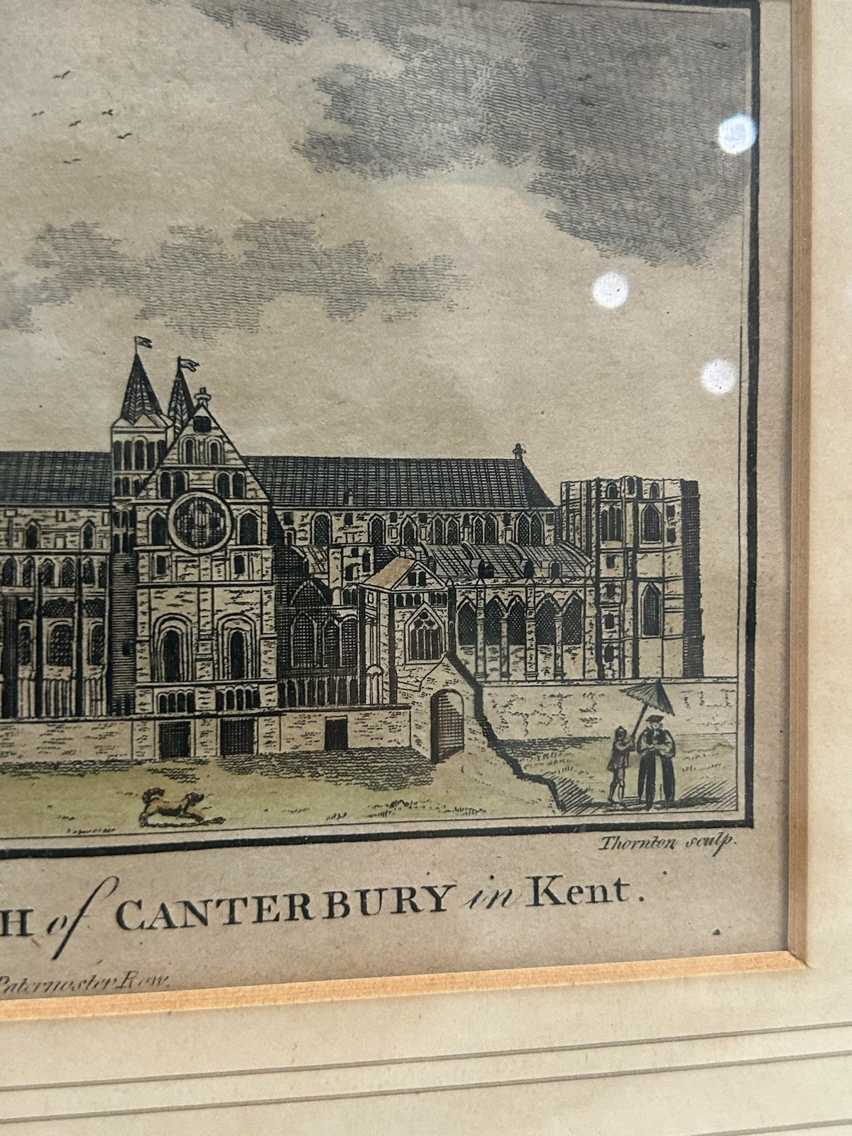 Archbishop Michael Ramsey Signed Canterbury Cathedral Engraving Hogg c.17844
