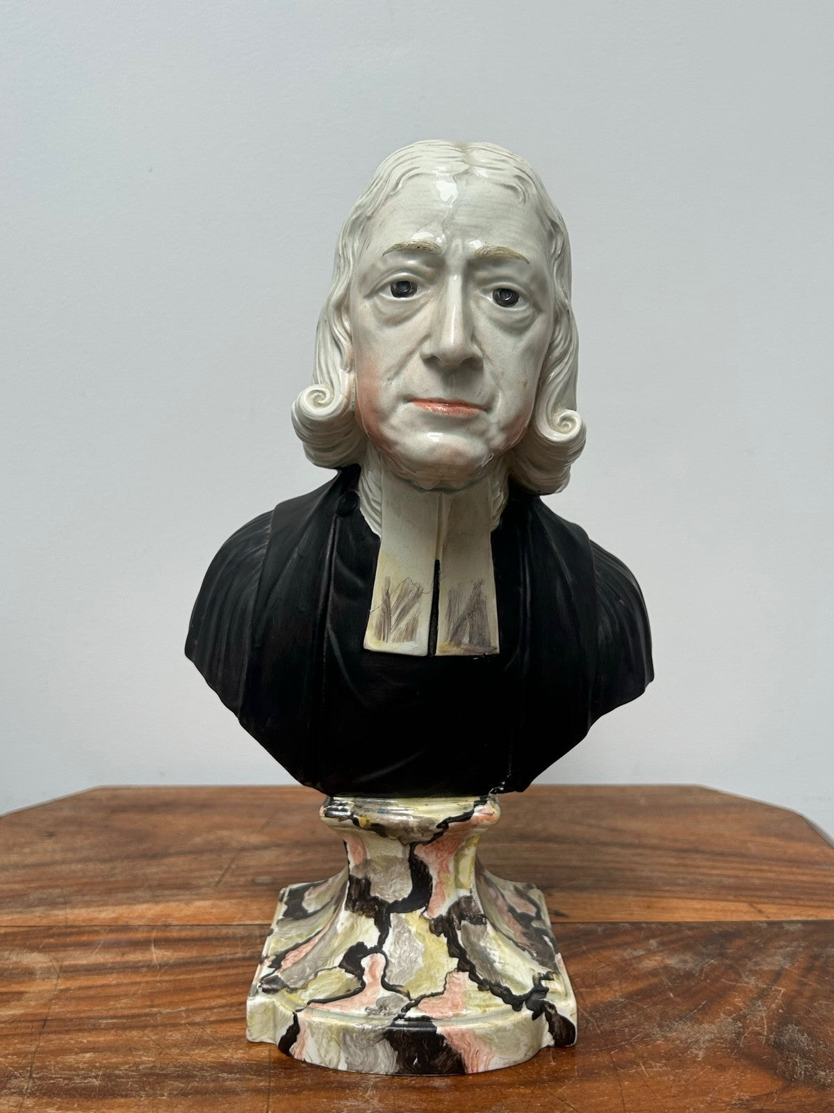Rare First Model Enoch Wood John Wesley Bust Aged 81 c1784 Earliest Pearlware1