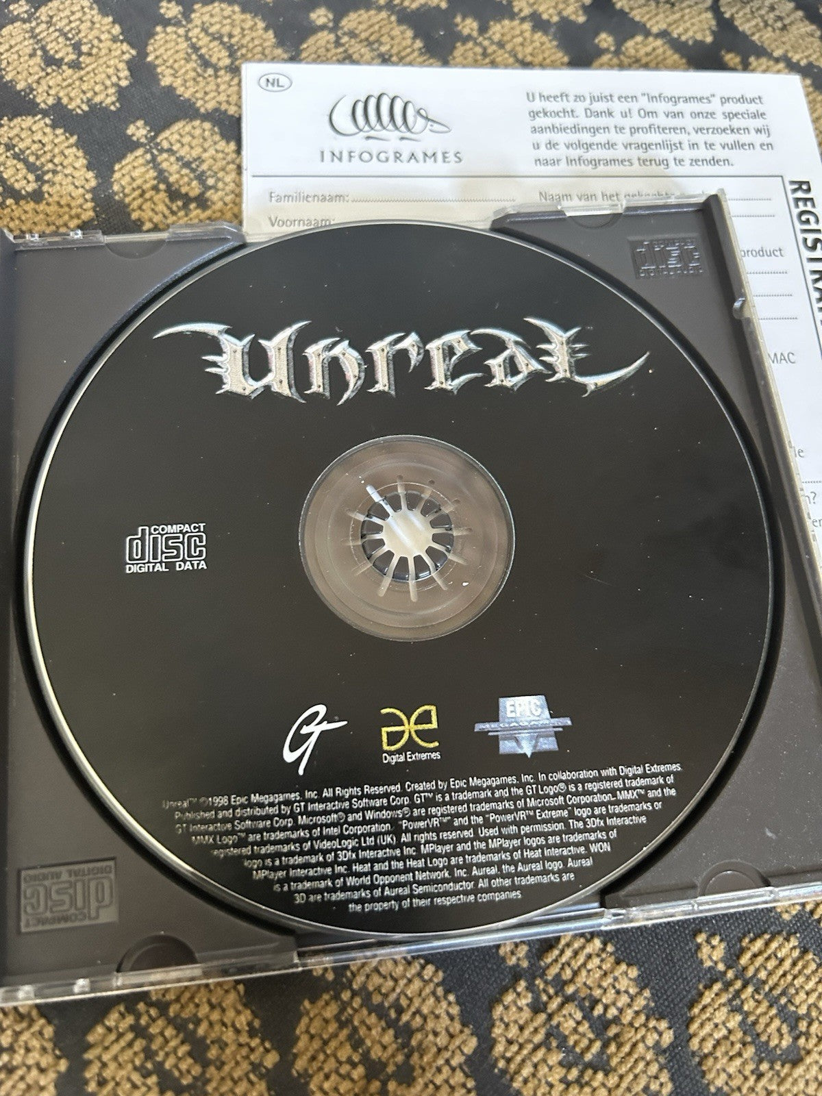 UNREAL  PC CDROM Big Box Retro Game  1998  Alter Your Reality Forever. V G C14