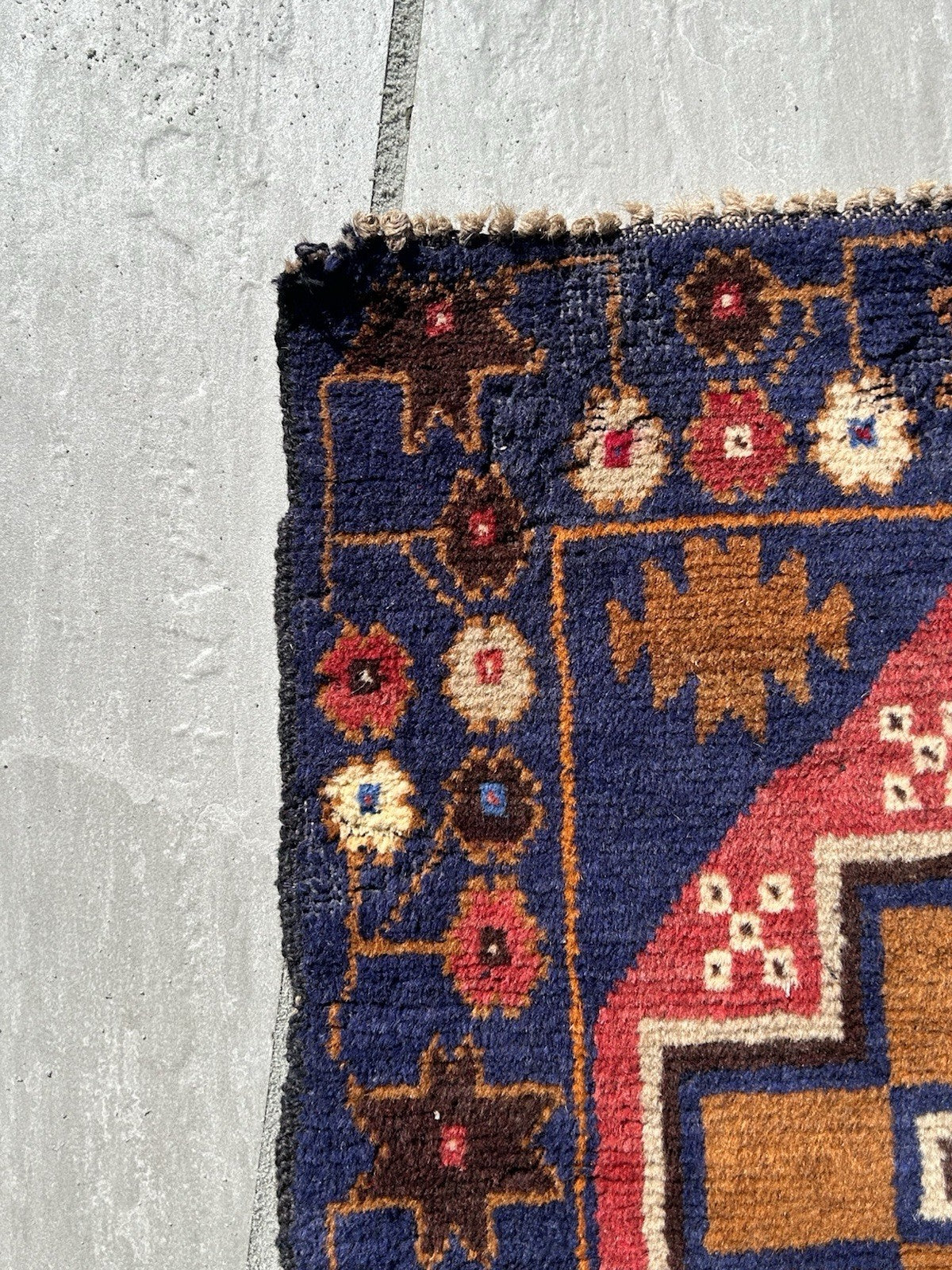 Antique Turkish Anatolian Hand Knotted Wool Rug 131x84cm Tribal Geometric 5