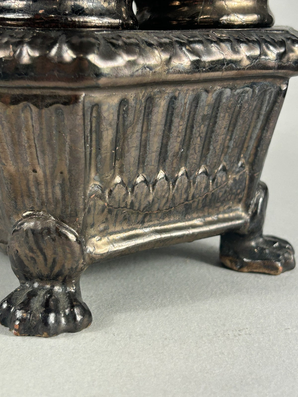 Early Staffordshire Silver Lustre Philosopher Inkstand with Four Pots