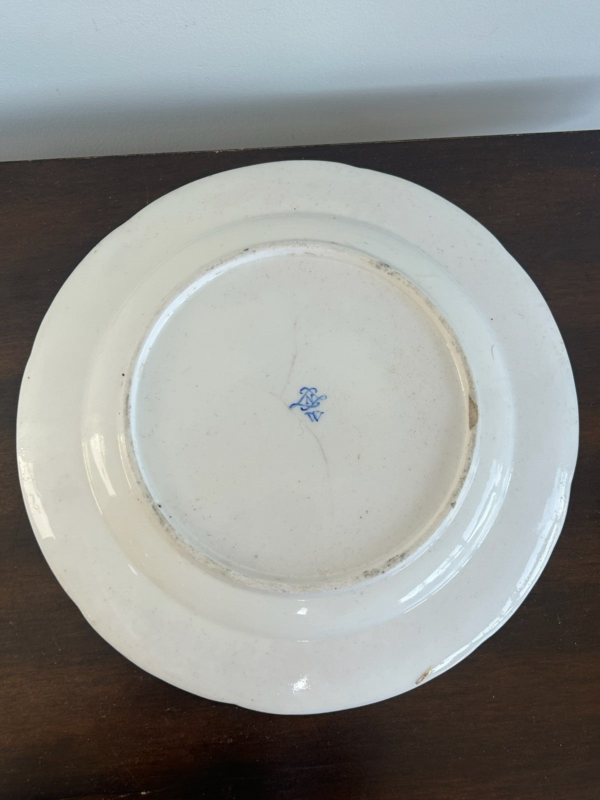 Sevres 18th C Hand Painted Floral Plate Blue 'N' Date Mark 1766 24cm8