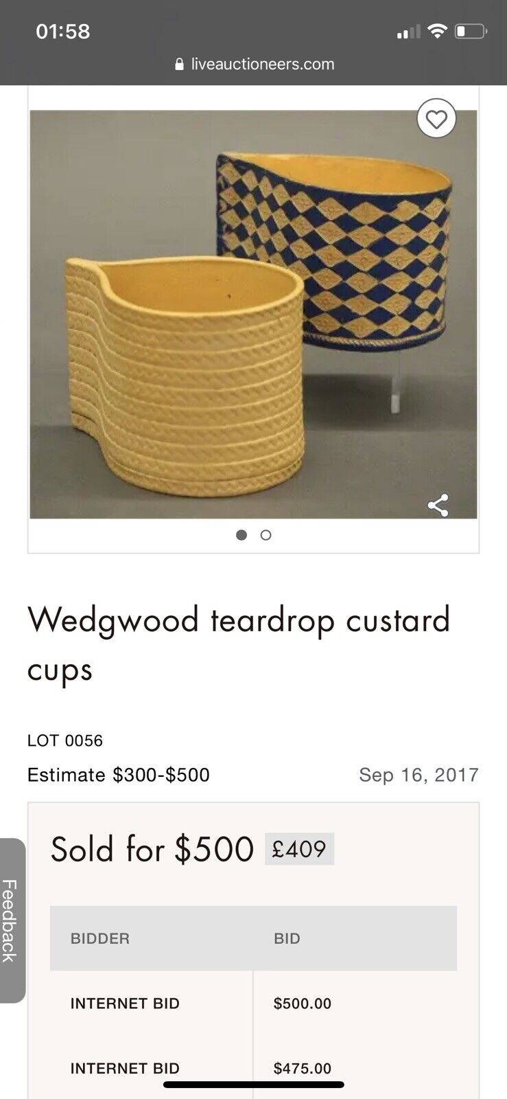 Wedgwood Jasperware/Caneware 18th Century Custard Cup