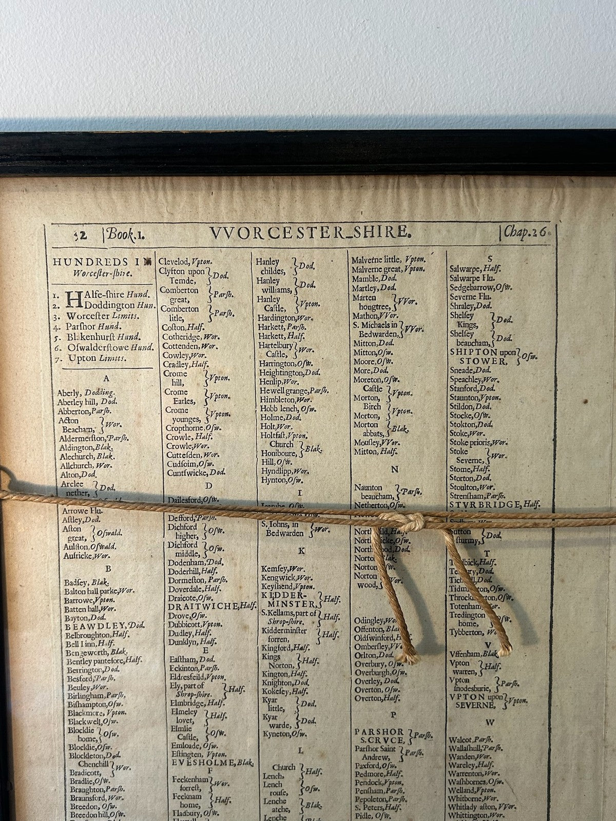 John Speed Worcestershire Map 1610 Hondius Sudbury Humble English Text Framed17