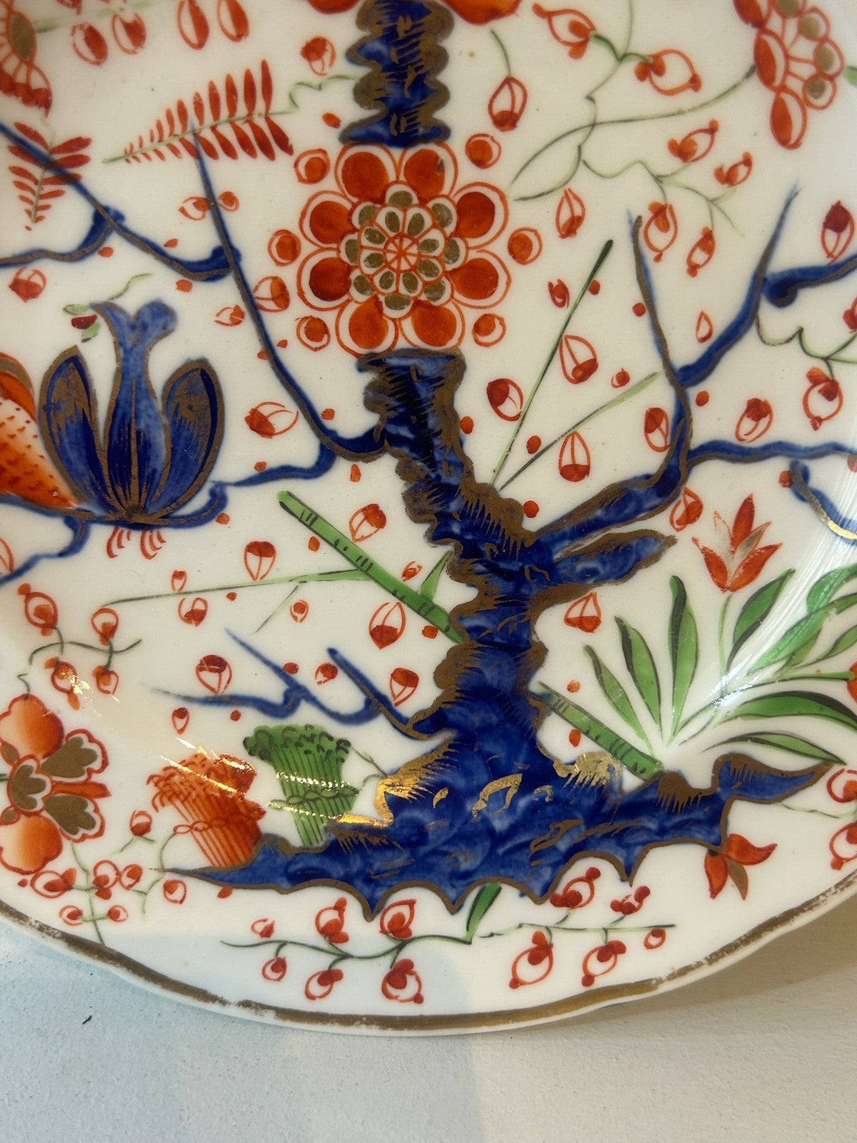 Georgian Derby Imari Partridge Pattern Cabinet Plate Cobalt Iron Red Gilt 20cm2